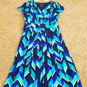 Jessica Howard Geometric Print Dress..Size 6